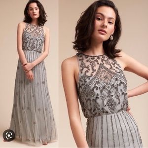 COPY - BHLDN floor length beaded bridesmaids dress